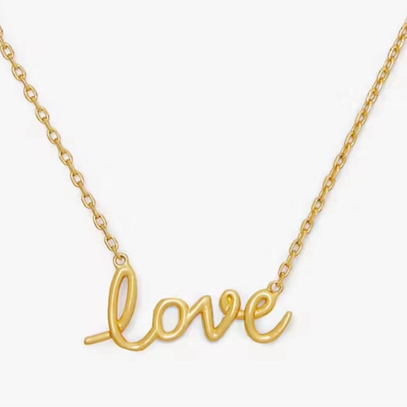 NWT-Kate Spade Say Yes Love Pendant & Earring Set - Picture 2 of 9